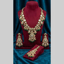 JCM Grand Kundan Stone And Beads Statement Necklace Set