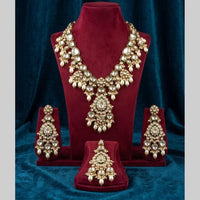 JCM Grand Kundan Stone And Beads Statement Necklace Set