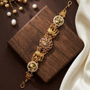 JCM Gold Plated Pota Stone And Pearl Adjustable Bracelets