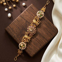 JCM Gold Plated Pota Stone And Pearl Adjustable Bracelets