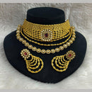 JCM Maharani Style Pota Stone And Austrian Stone Choker Necklace Set