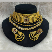 JCM Maharani Style Pota Stone And Austrian Stone Choker Necklace Set
