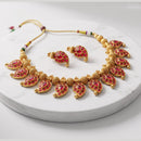 JCM Designer Pota Stone And Pearl Necklace Set