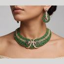 JCM Grand Design Polki Kundan And Austrian Stone Necklace Set