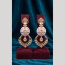 JCM Premium Polki Kundan Stone Designer Dangler Earrings for Women