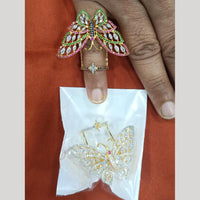 JCM Heritage American Daimond And Austrian Stone Butterfly Finger Ring 