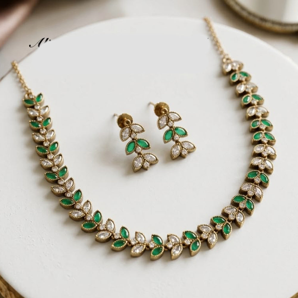 JCM Luxury Polki Kundan Stone Necklace Set for Women