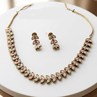 JCM Luxury Polki Kundan Stone Necklace Set for Women