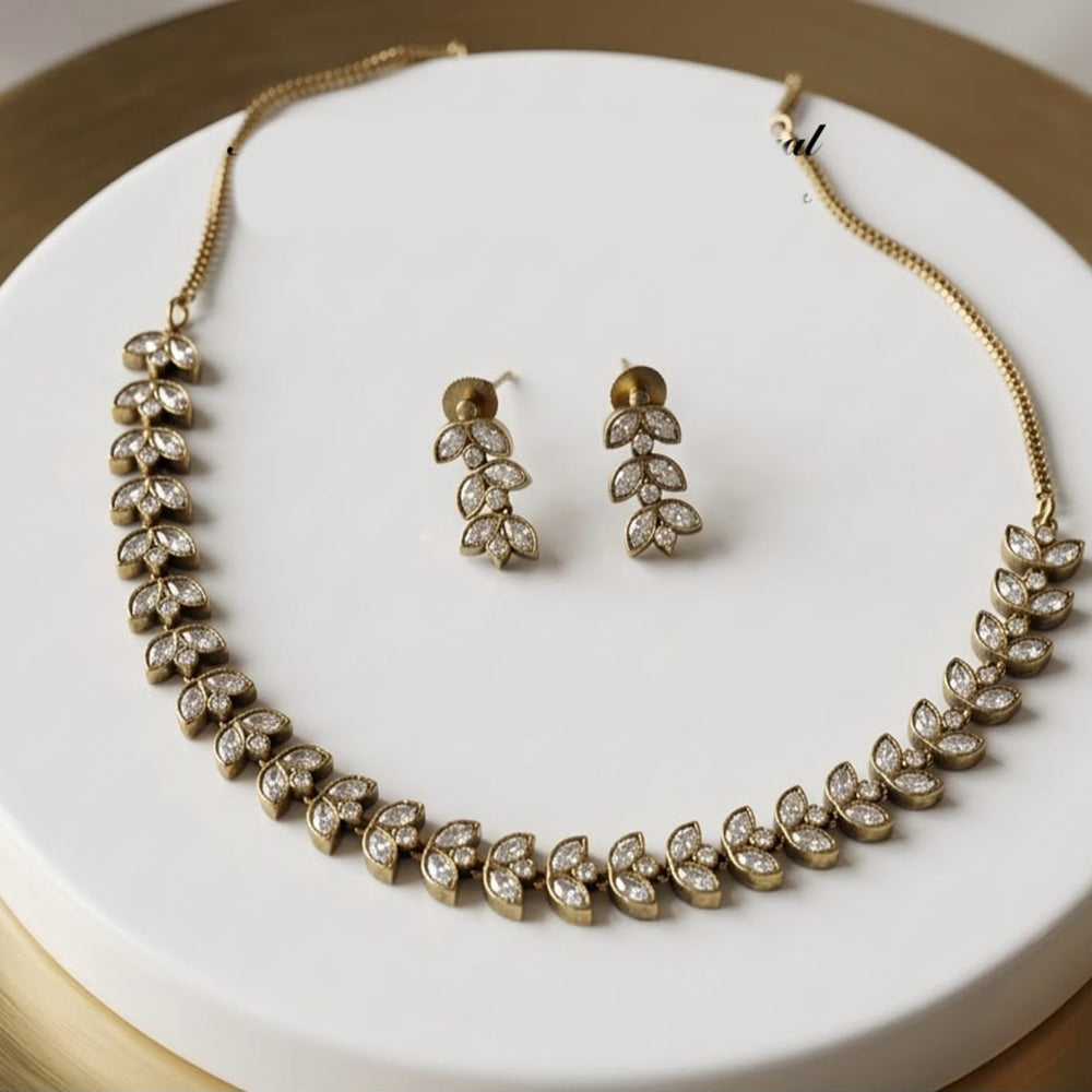 JCM Luxury Polki Kundan Stone Necklace Set for Women