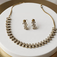 JCM Luxury Polki Kundan Stone Necklace Set for Women