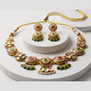 JCM Luxury Polki Kundan Stone Necklace Set for Women