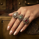 JCM Classic Royal Look Polki Kundan Stone FingerRing