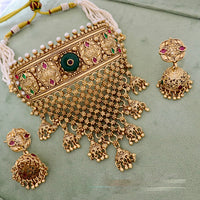 JCM Exquisite Pota Stone And Pearl Choker Necklace Set