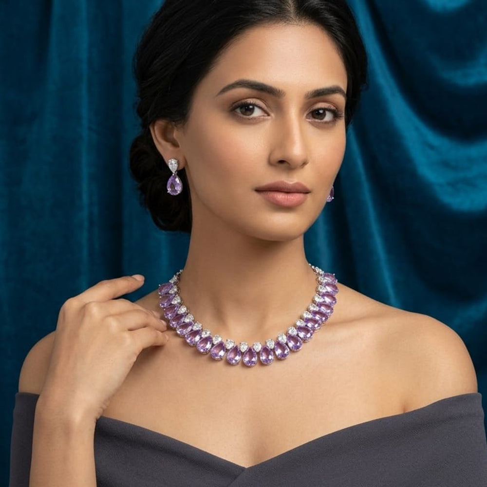 JCM Designer American Daimond Necklace Set