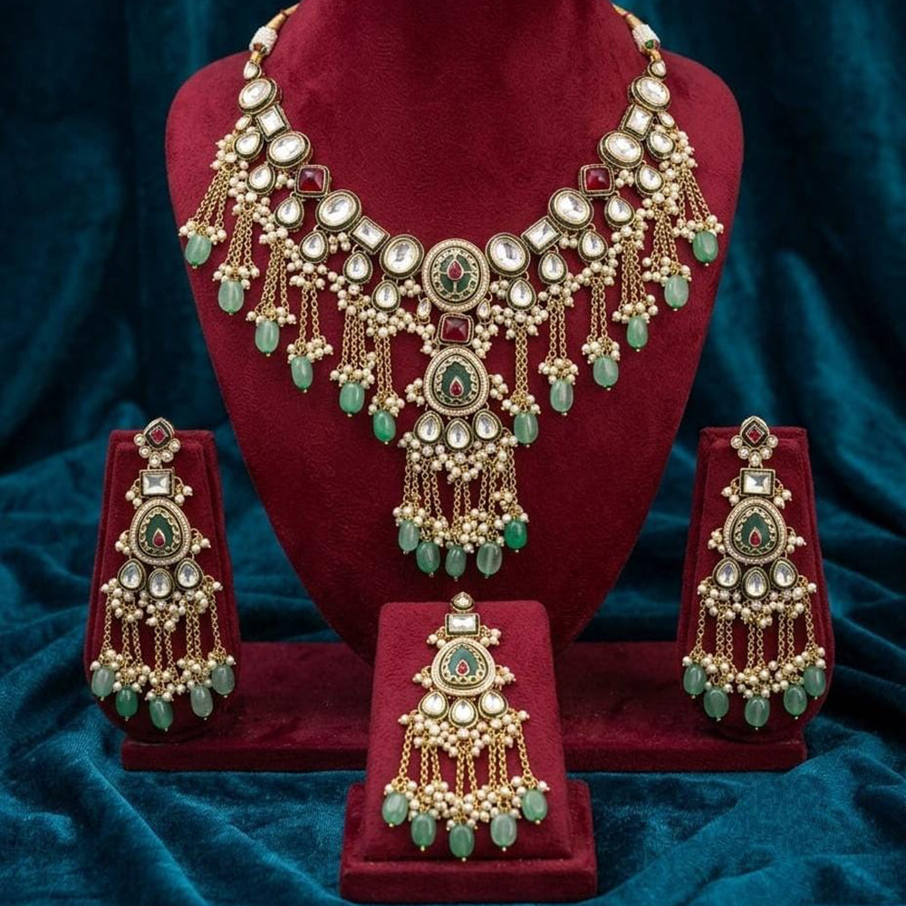 JCM Exquisite Pota Stone And Pearl Necklace Set