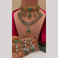 JCM Exquisite Multi Color Pota Stone Double Necklace Set
