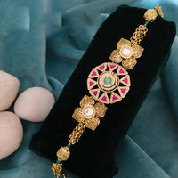 JCM Luxury Pota Stone And Pearl Adjustable Bracelets