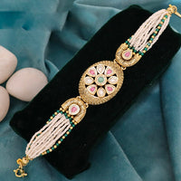 JCM Luxury Pota Stone And Pearl Adjustable Bracelets