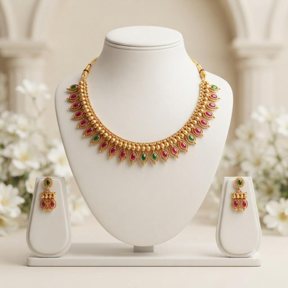 JCM Exquisite Pota Stone Necklace Set