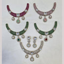 JCM Elegant Polki Kundan Stone Necklace Set