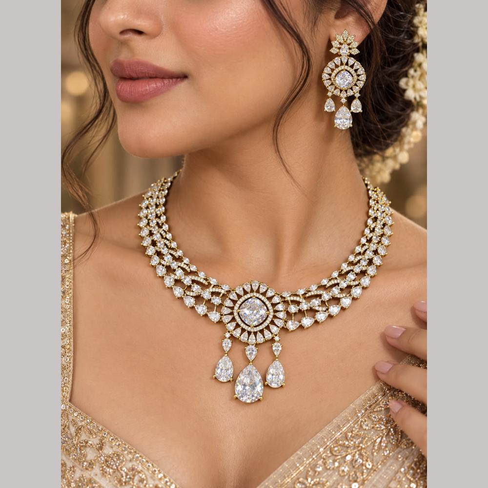 JCM Designer American Daimond Necklace Set