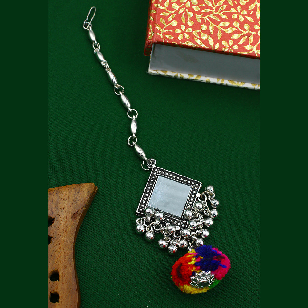Mahavir Oxidised Plated Mangtikka