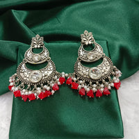 Darshana Jewels Oxidised Plated Crystal Stone Dangler Earrings