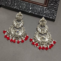 Darshana Jewels Oxidised Plated Crystal Stone Dangler Earrings