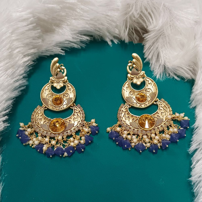 Darshana Jewels Crystal Stone Gold Plated Dangler Earrings