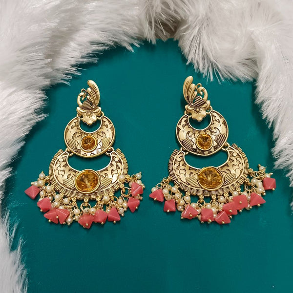 Darshana Jewels Crystal Stone Gold Plated Dangler Earrings