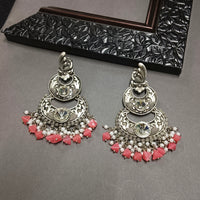 Darshana Jewels Oxidised Plated Crystal Stone Dangler Earrings