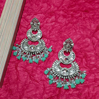 Darshana Jewels Oxidised Plated Crystal Stone Dangler Earrings