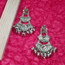 Darshana Jewels Oxidised Plated Crystal Stone Dangler Earrings