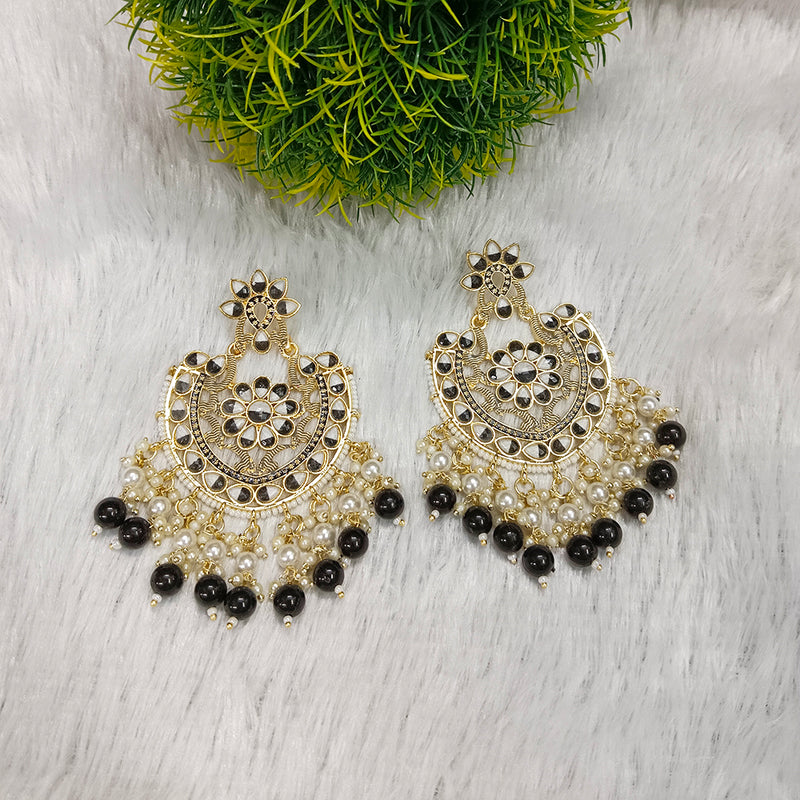 Darshana Jewels Gold Plated Meenakari Dangler Earrings