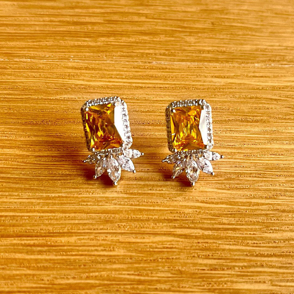 Jewel Treatzz Elegant American Diamond Designer Stud Earrings for Women