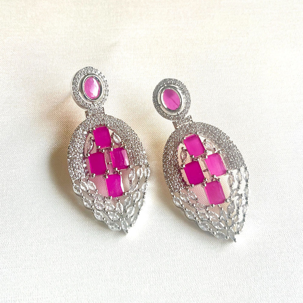 Jewel Treatzz Graceful American Diamond Designer Dangler Earrings for Women