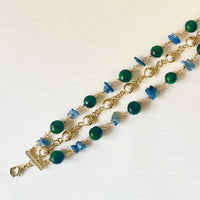 Jewel Treatzz 3 Line Gold Plated Fashion Bracelet