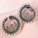 Jewel Treatzz Sparkling Austrian Stone And Pearl Studs Earrings 