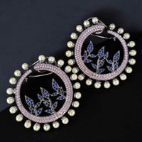 Jewel Treatzz Sparkling Austrian Stone And Pearl Studs Earrings (Pack of 5)