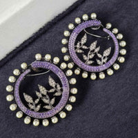 Jewel Treatzz Sparkling Austrian Stone And Pearl Studs Earrings (Pack of 5)