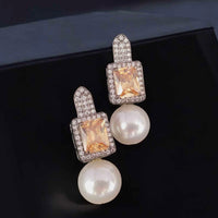 Jewel Treatzz Elegant American Diamond Dangler Earrings (Pack of 5)