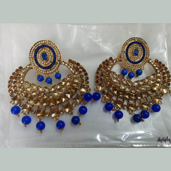 Khushboo Jewellers Gold Plated Crystal Stone And Beads  Dangler Earrings