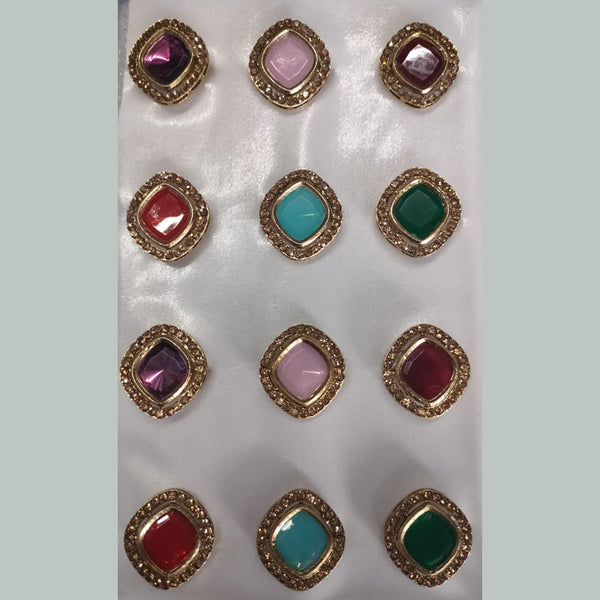 Khushboo Jewellers Gold Plated Crystal Stone And Austrian Rings