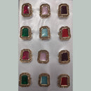 Khushboo Jewellers Gold Plated Crystal Stone And Austrian Rings