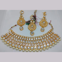 Khushboo Jewellers Premium Kundan & Pearl Necklace Set for Weddings & Parties