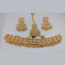 Khushboo Jewellers Premium Kundan & Pearl Necklace Set for Weddings & Parties