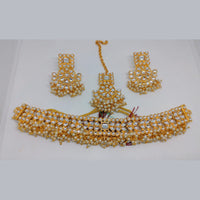 Khushboo Jewellers Premium Kundan & Pearl Necklace Set for Weddings & Parties