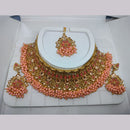 Khushboo Jewellers Luxury Kundan Stone & Pearl Choker Necklace Set for Special Occasions