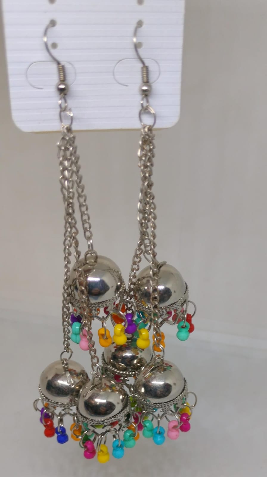 Khushboo Jewellery Antique Silver Oxidised Long Dangler Jhumki Earrings for Daily & Festive Wear