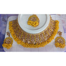 Khushboo Jewellery Crystal Stone And Pearl Designer Choker Necklace Set